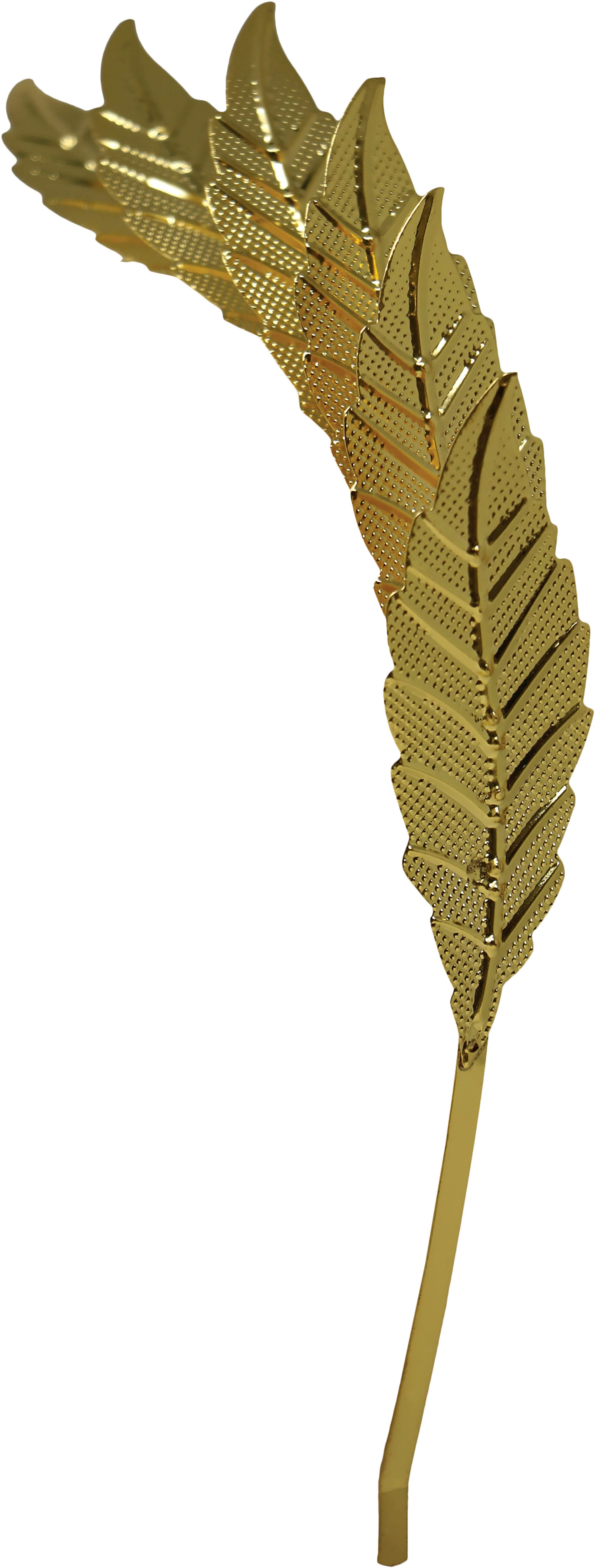 Metallisk diadem med blade, guld