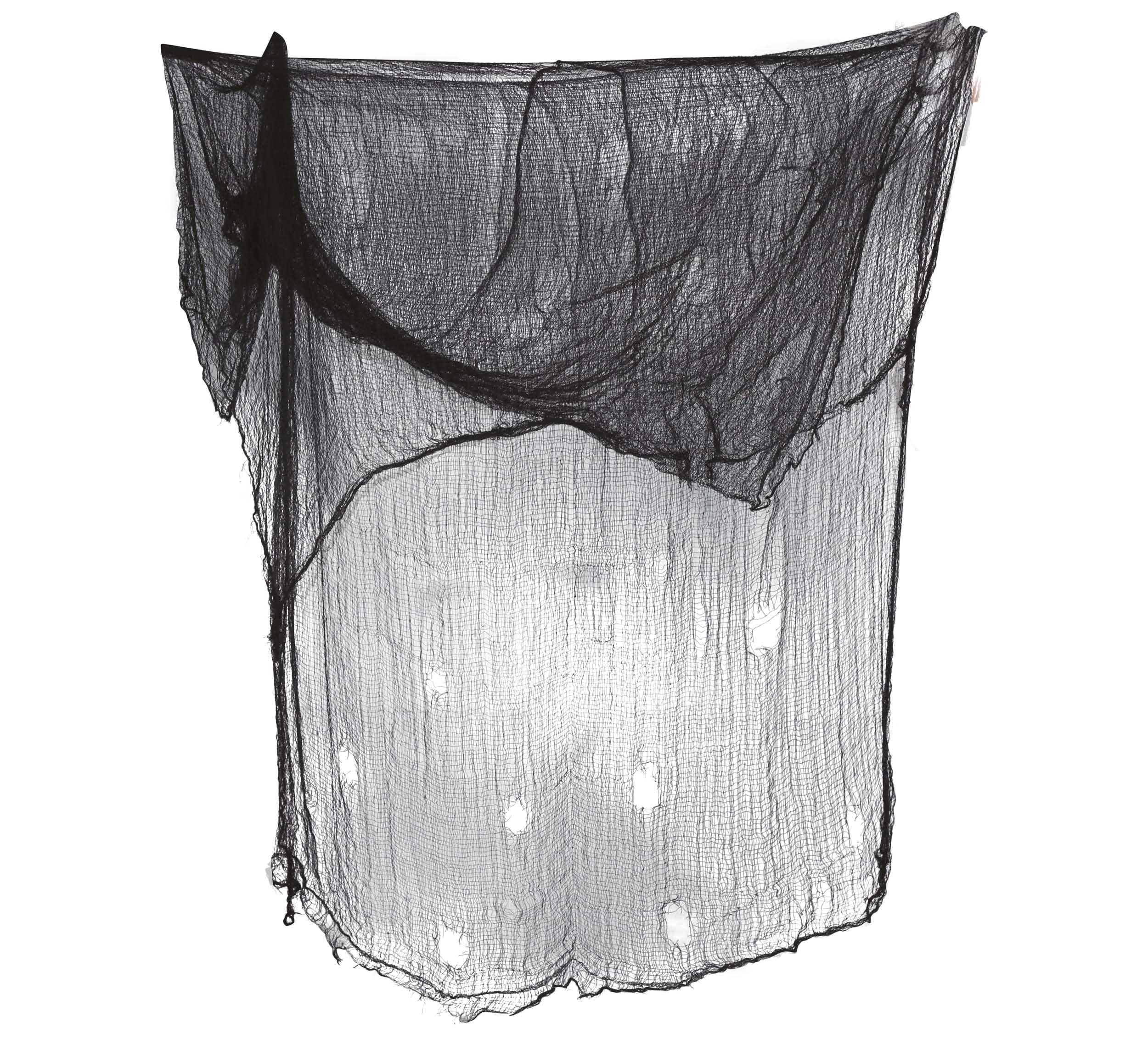 Sort stof, 200 × 500 cm