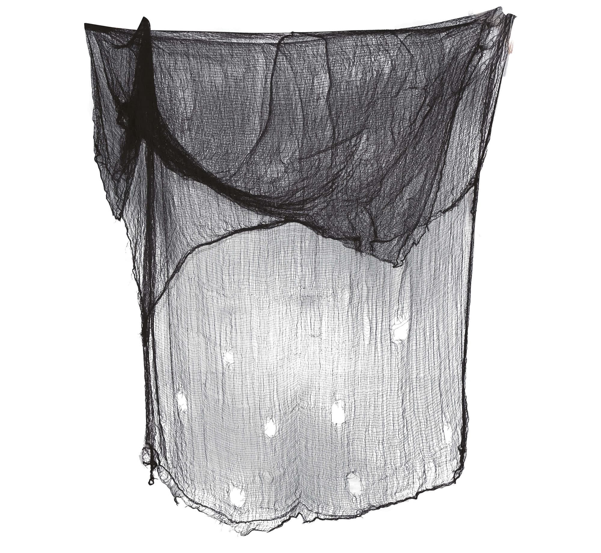 Sort stof, 200 × 500 cm