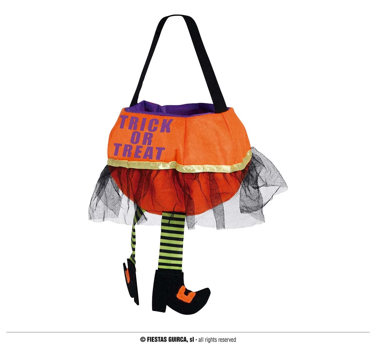 Orange filtspand "Trick or Treat" 20 cm