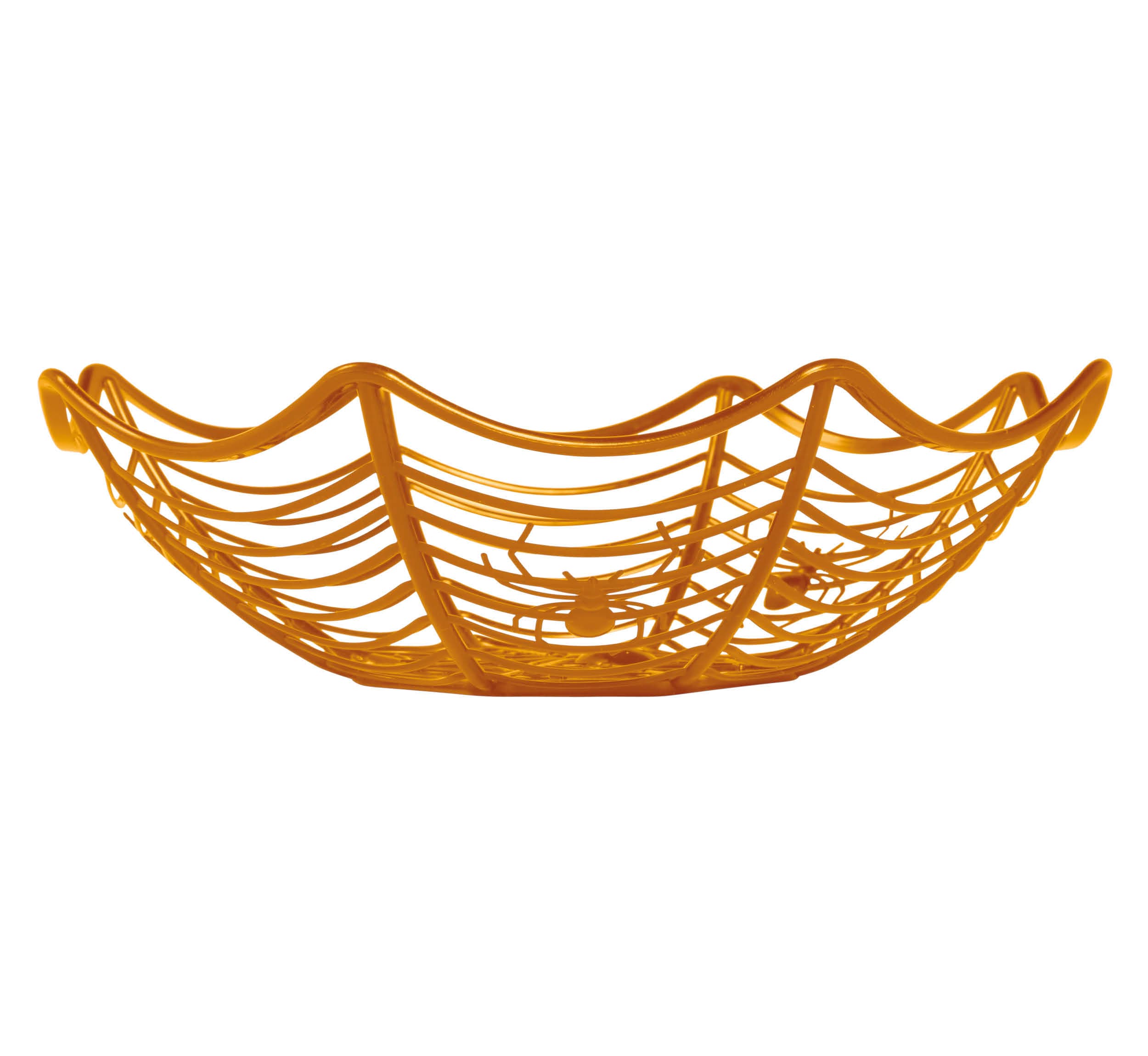 Orange bakke med spindelvæv 28 × 8 cm
