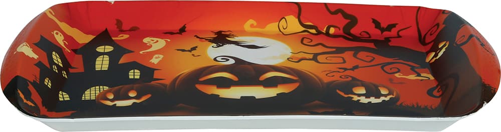 Græskarbakke, 39 × 24 cm, plastik, orange og sort