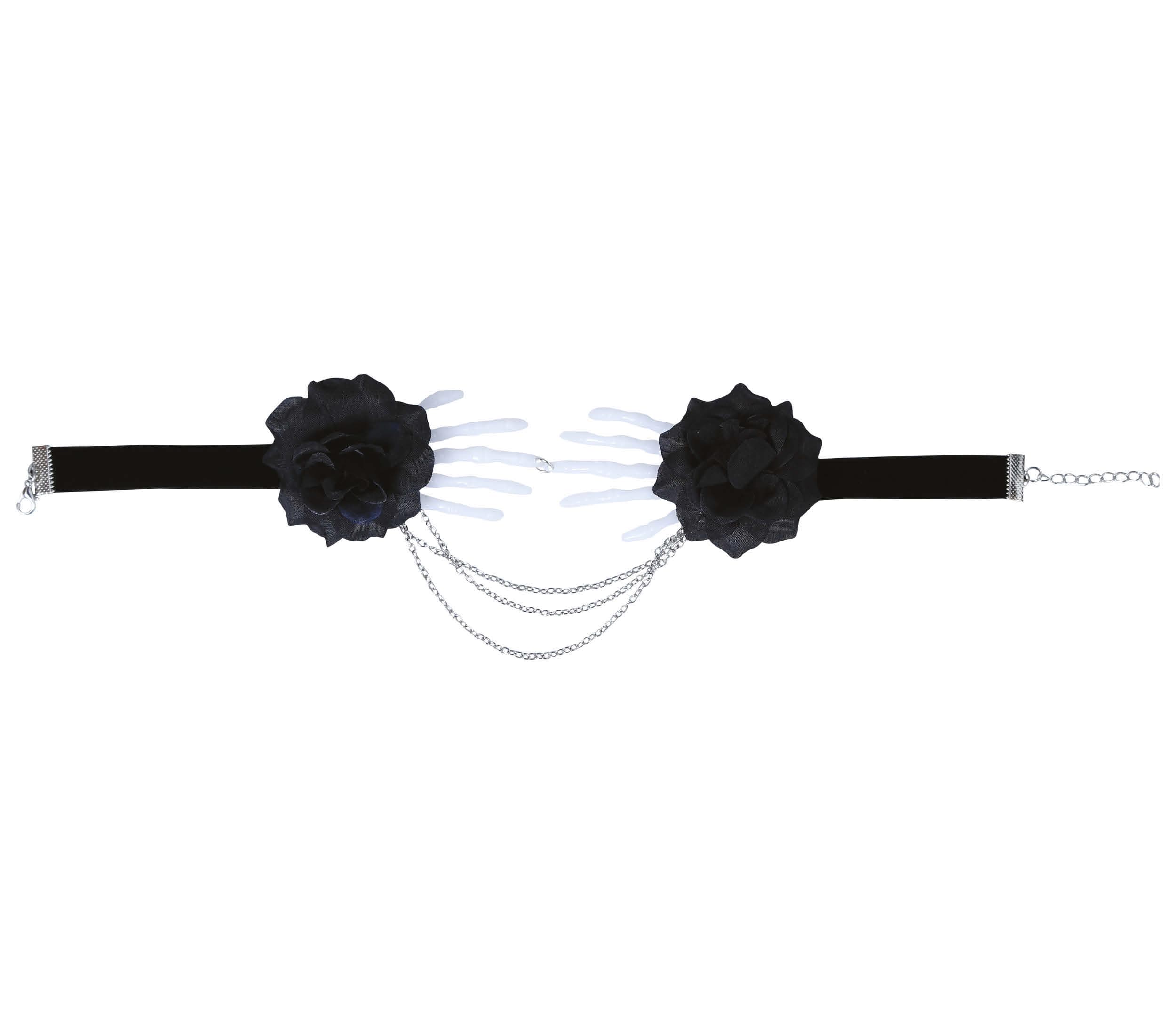 Choker med skelethænder