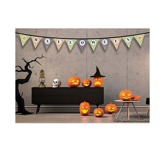 Halloween-vimpelguirlande, 28 × 360 cm, HQ