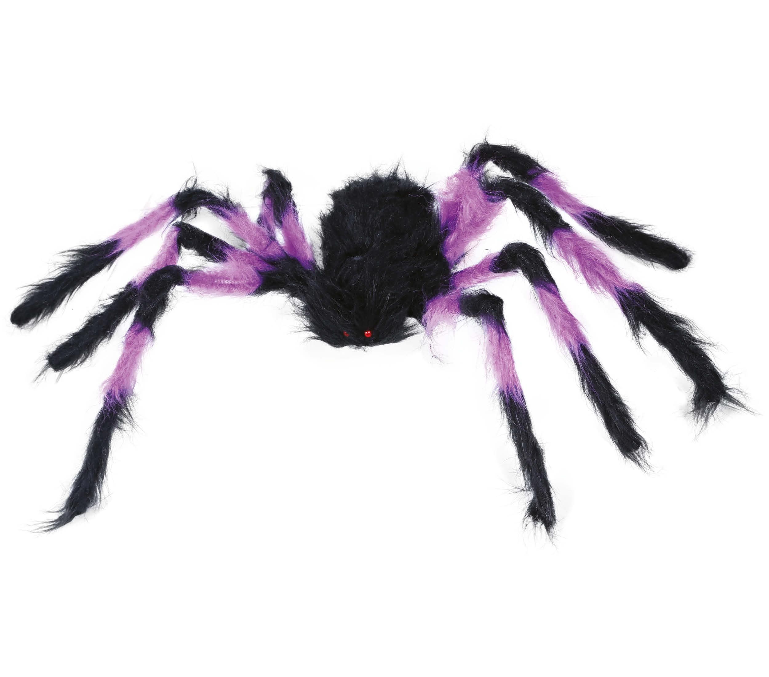 Lilla og sort edderkop, 75 cm