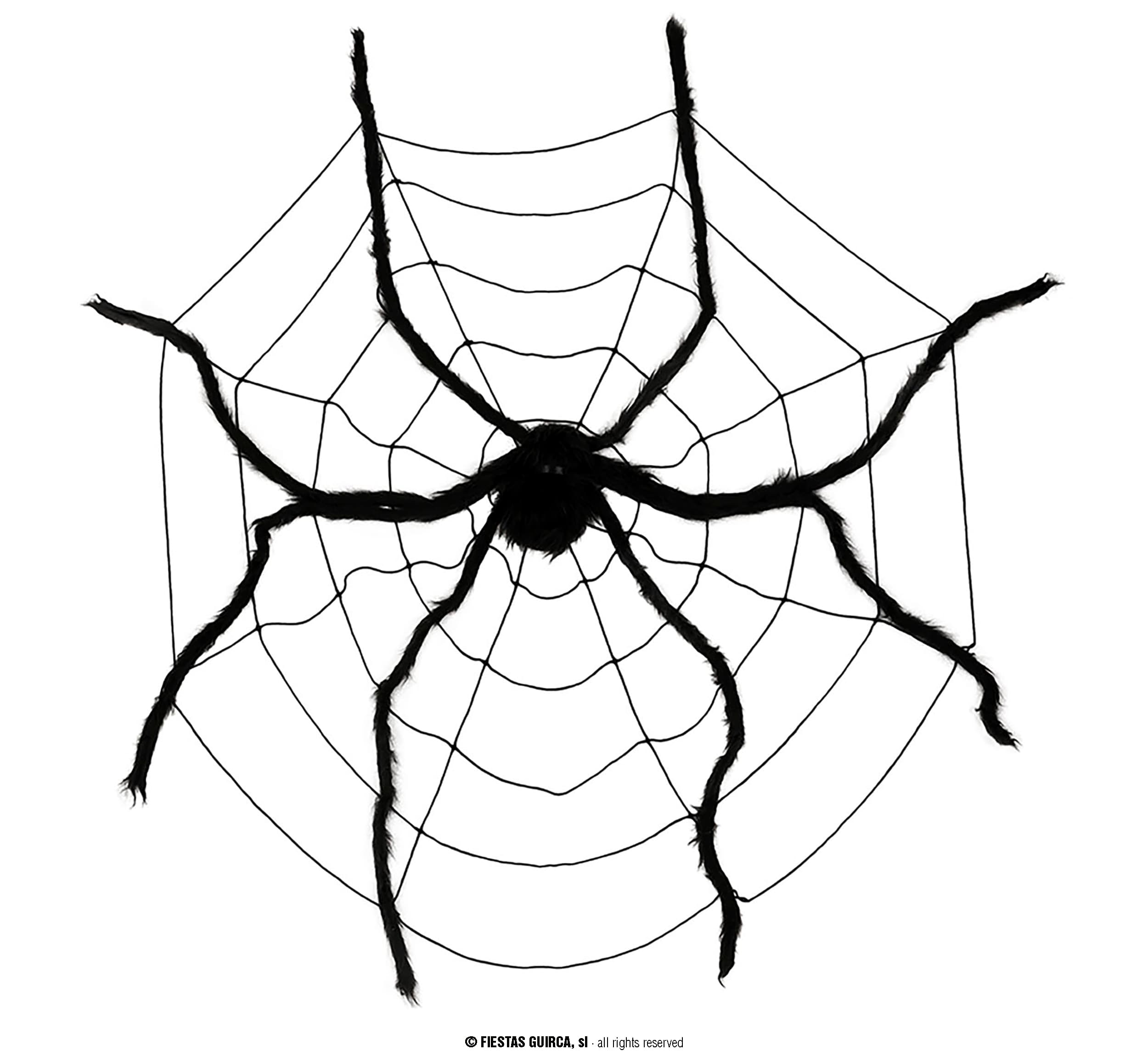 Spindelvæv 200 cm og edderkop 150 cm