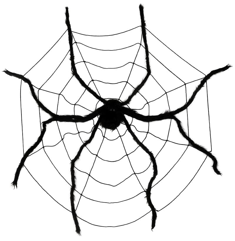 Spindelvæv 200 cm og edderkop 150 cm