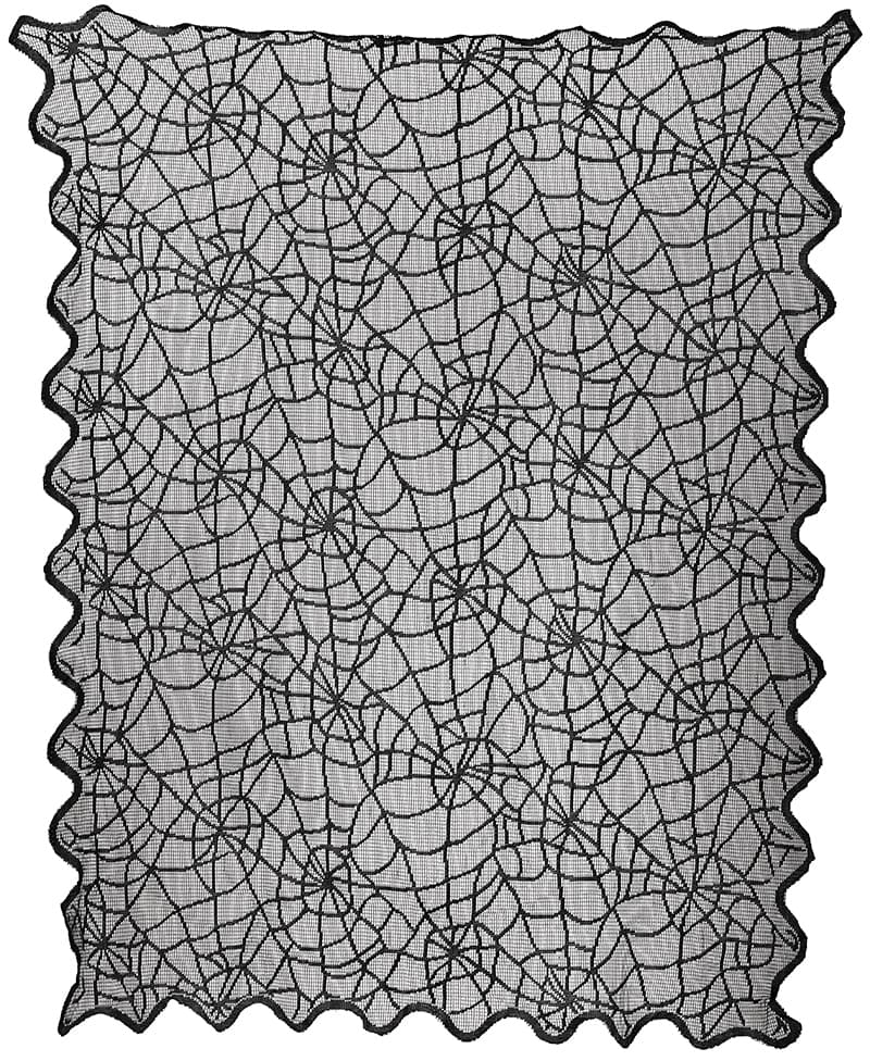 Sort blondedug med spindelvæv, 100 × 75 cm