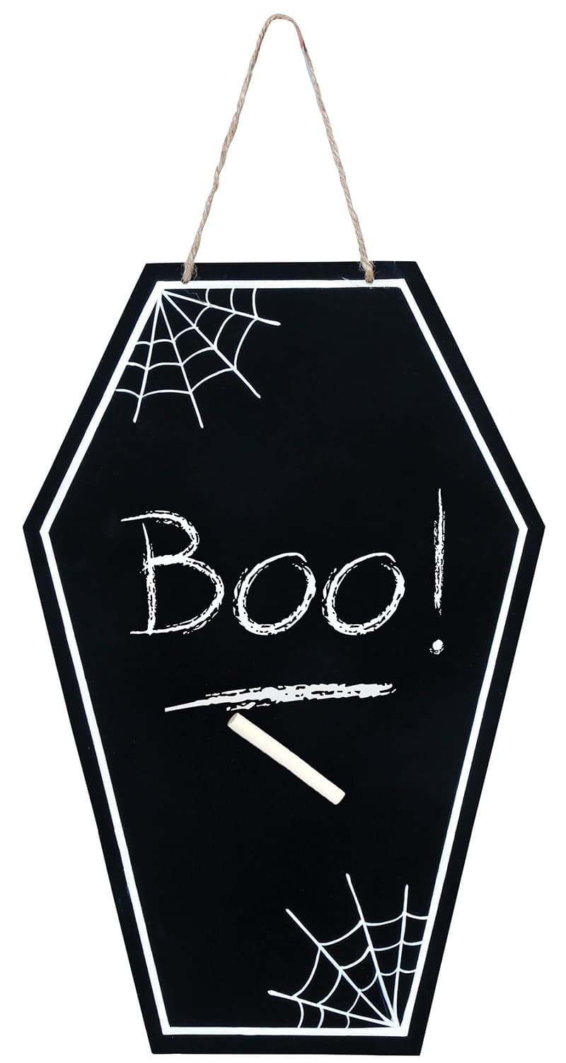 Assorterede halloween-kridttavler, træ, 40 × 27 cm