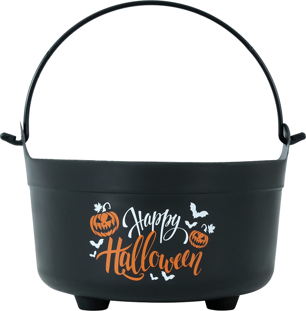 Heksegryde "Happy Halloween", 24 × 23 × 15 cm, sort