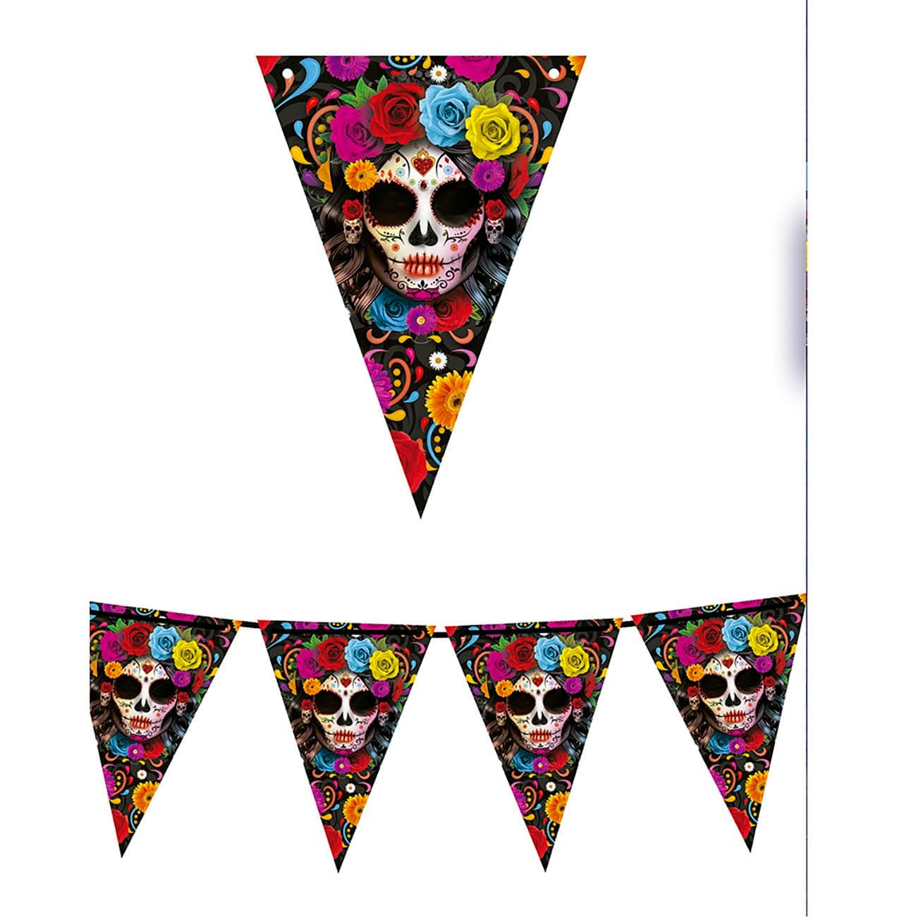 Catrina-vimpelguirlande, 300 cm, 20 × 30 cm, papir