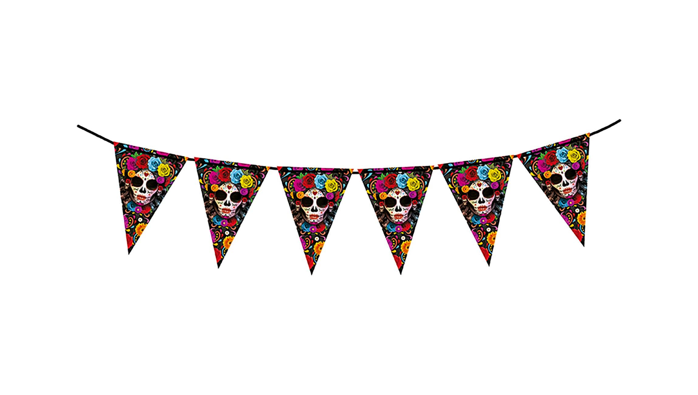 Catrina-vimpelguirlande, 300 cm, 20 × 30 cm, papir