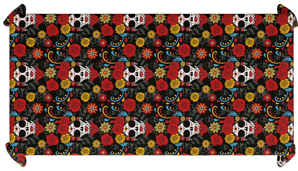 De Dødes Dag-dug, plastik, 137 × 274 cm