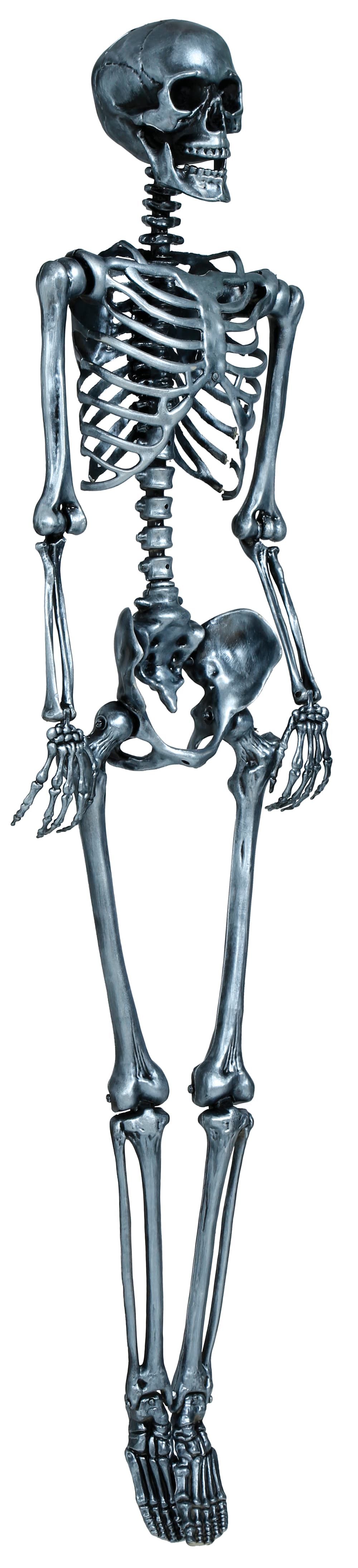 Sølvfarvet skelet 160 cm