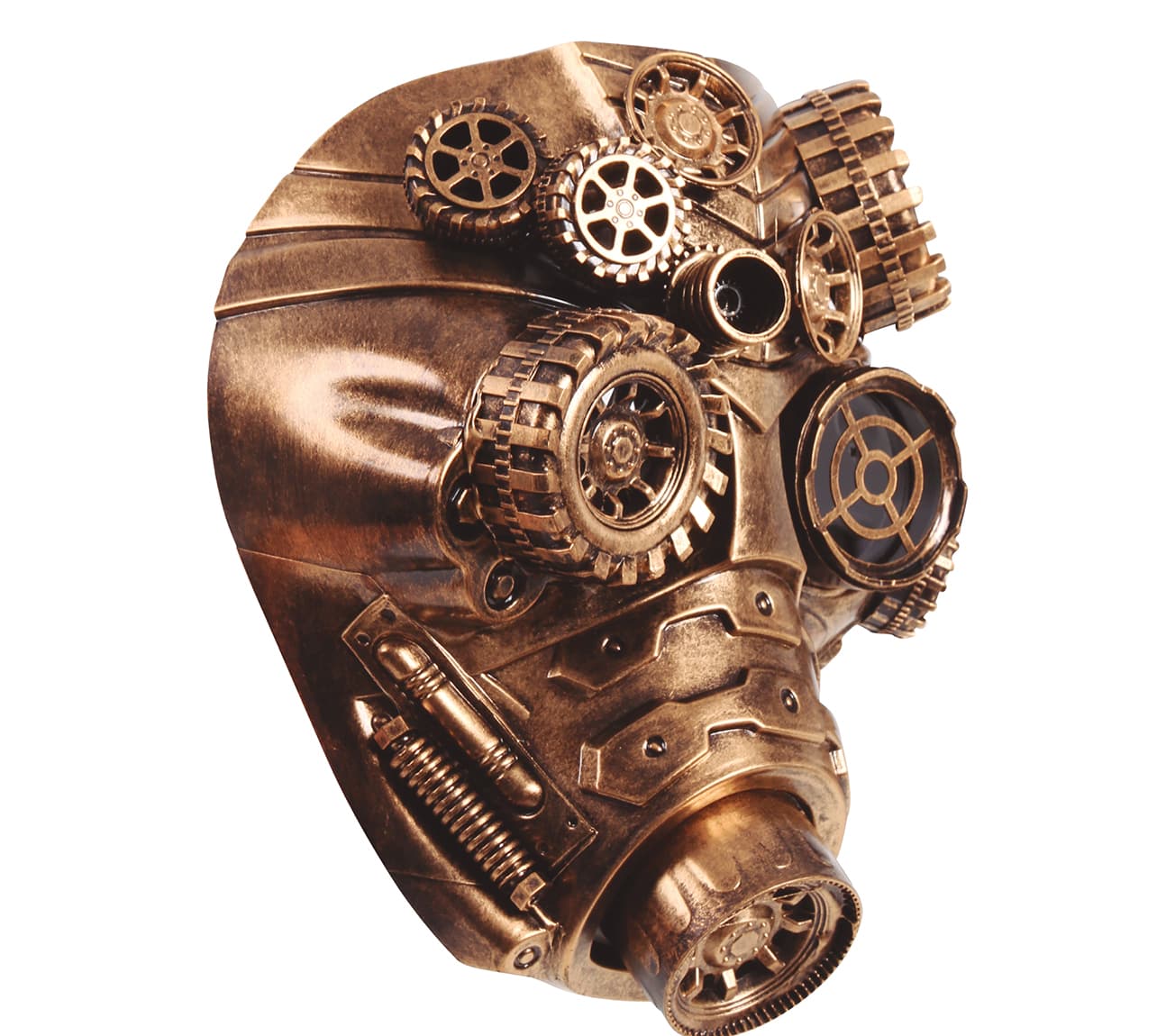 Steampunk-maske i guld