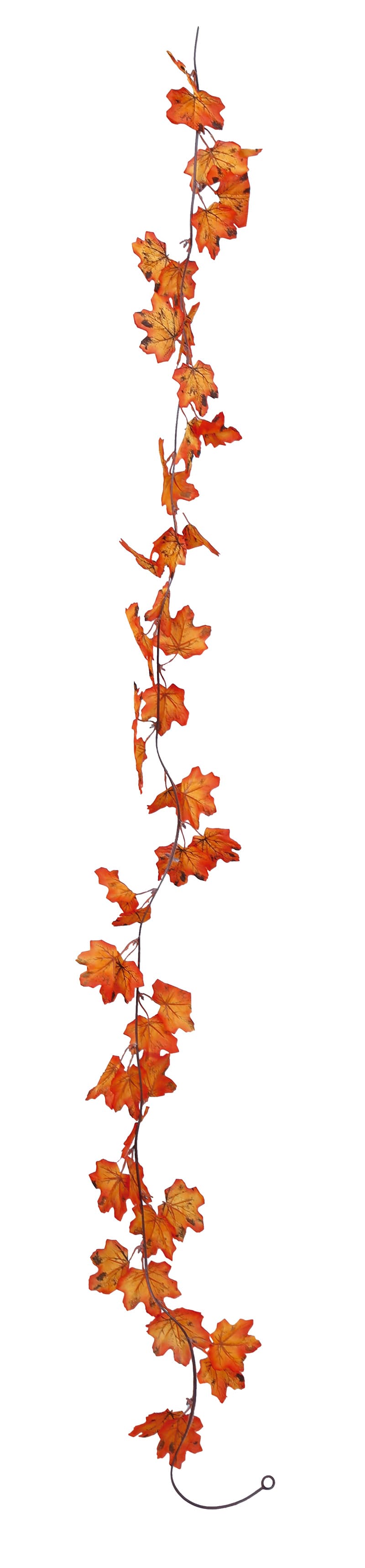 Orange bladguirlande 190 cm