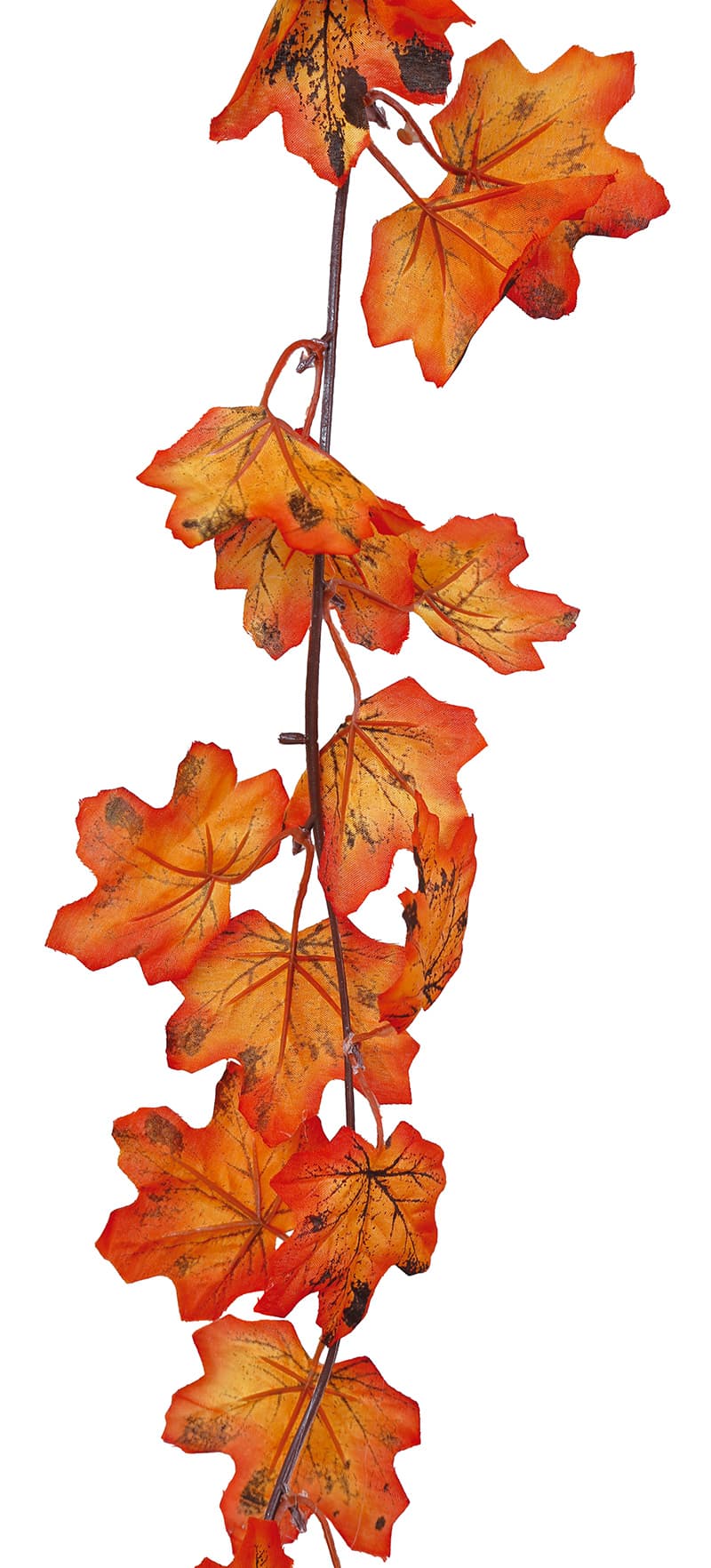 Orange bladguirlande 190 cm
