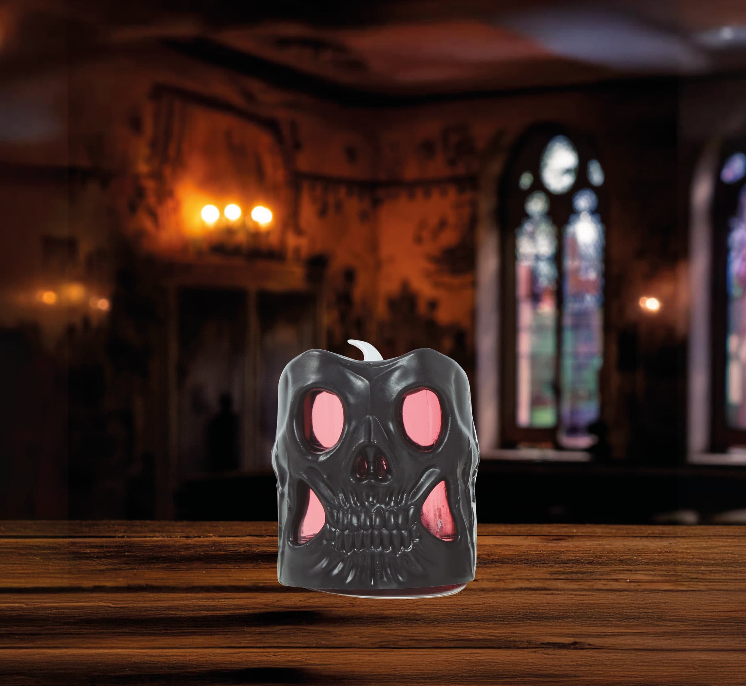 LED-lys med kranie, 6 cm