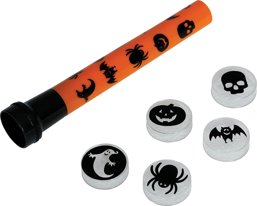 Projektorlommelygter med halloweenmotiver, 16 cm