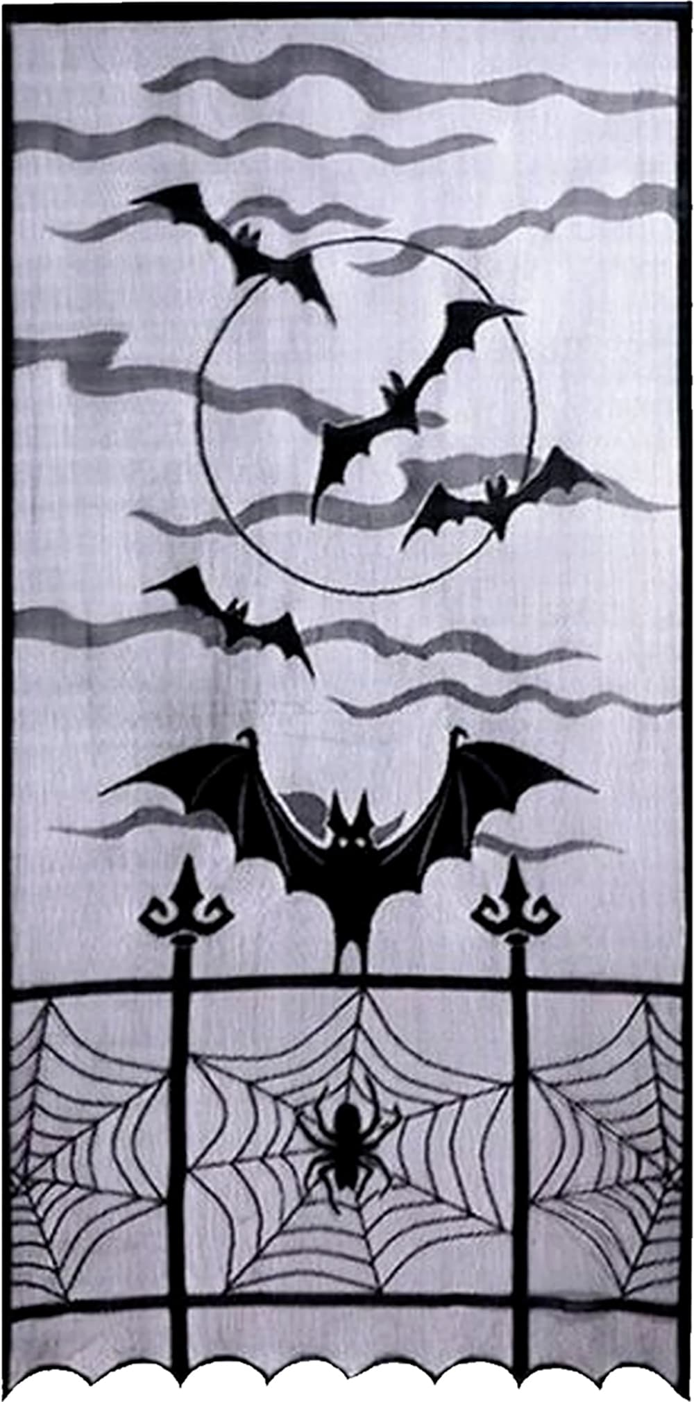 1 vinduesdekoration med heks, 102 × 213 cm