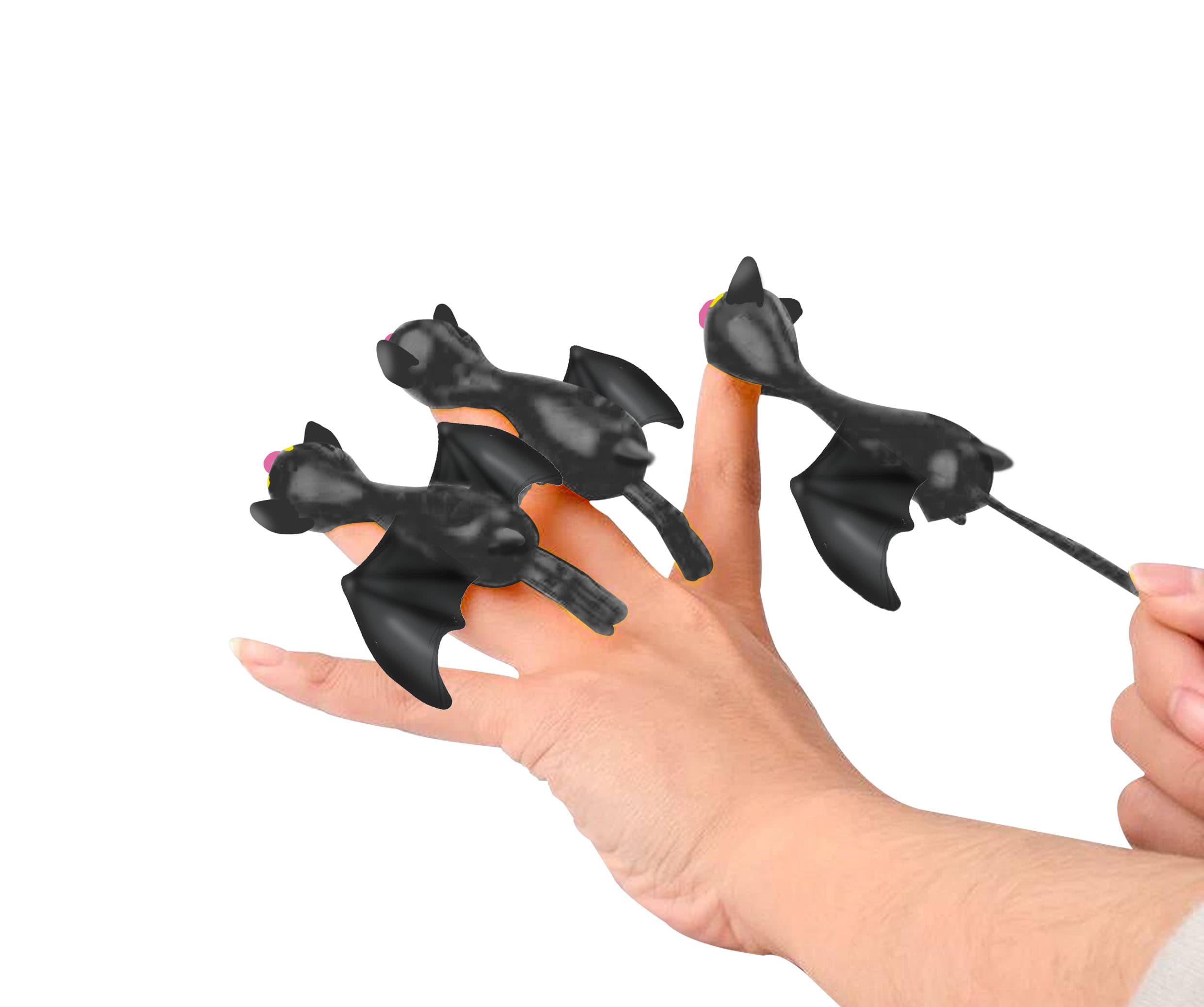 Flagermusslynger i gummi, 10 × 7,5 cm