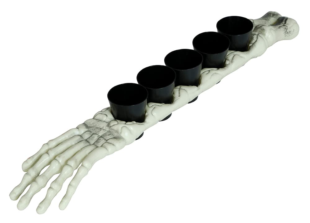 Skeletarm 50 cm med 5 shotglas