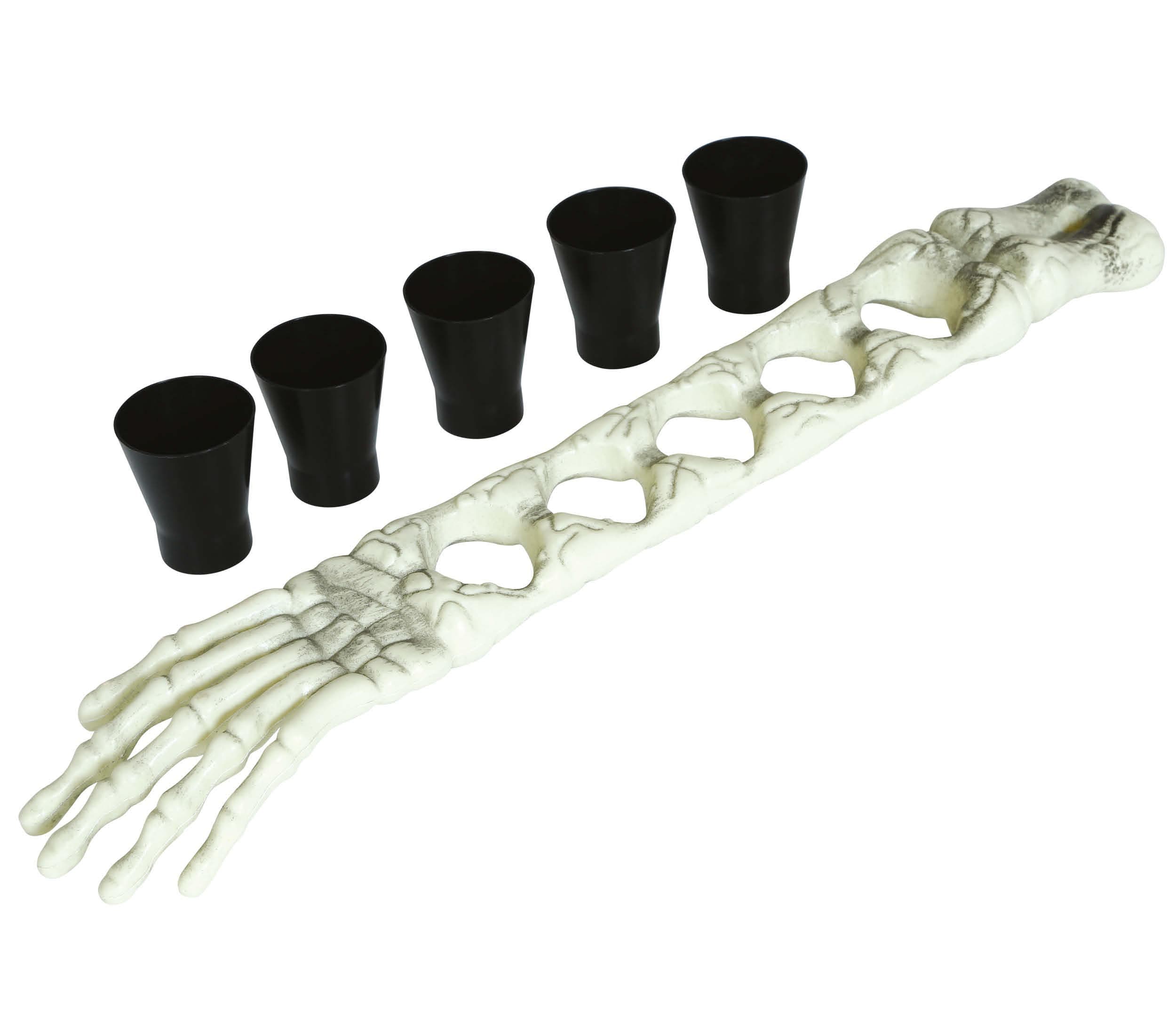 Skeletarm 50 cm med 5 shotglas