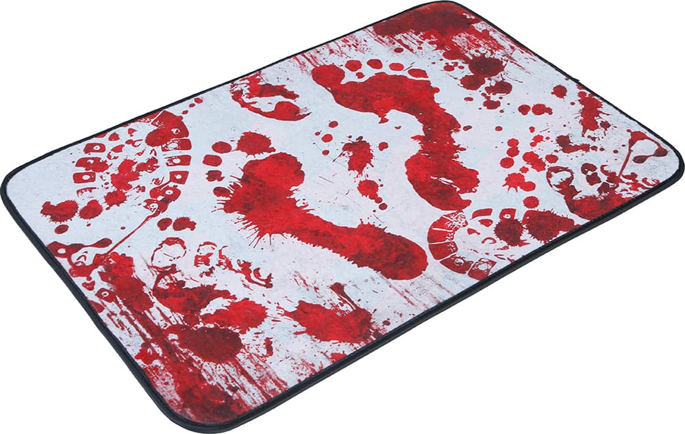Dørmåtte med blodige fodspor, 60 × 40 cm