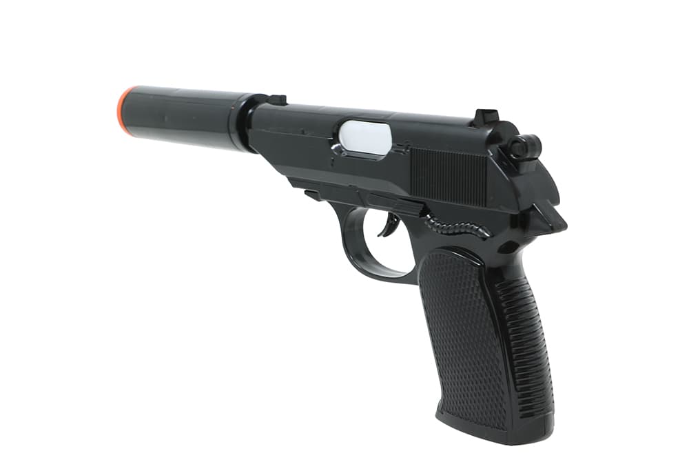 Pistol med lyddæmper 25 cm