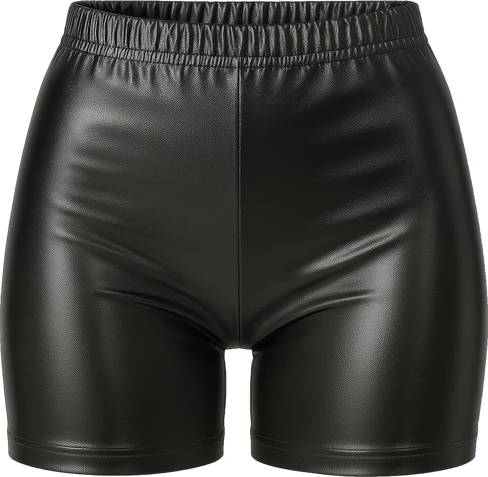 Shorts i metallisk sort til damer