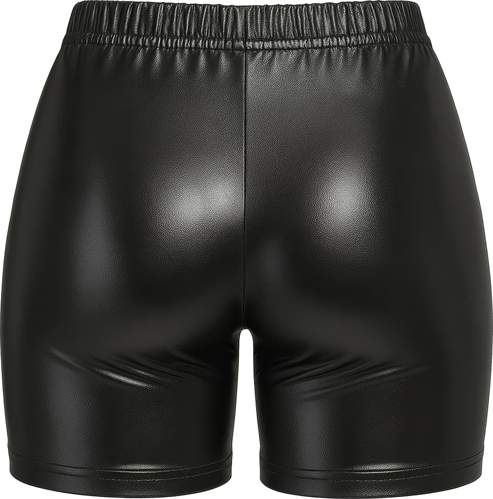 Shorts i metallisk sort til damer