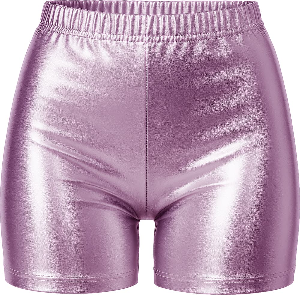 Shorts i metallisk lyserød til damer