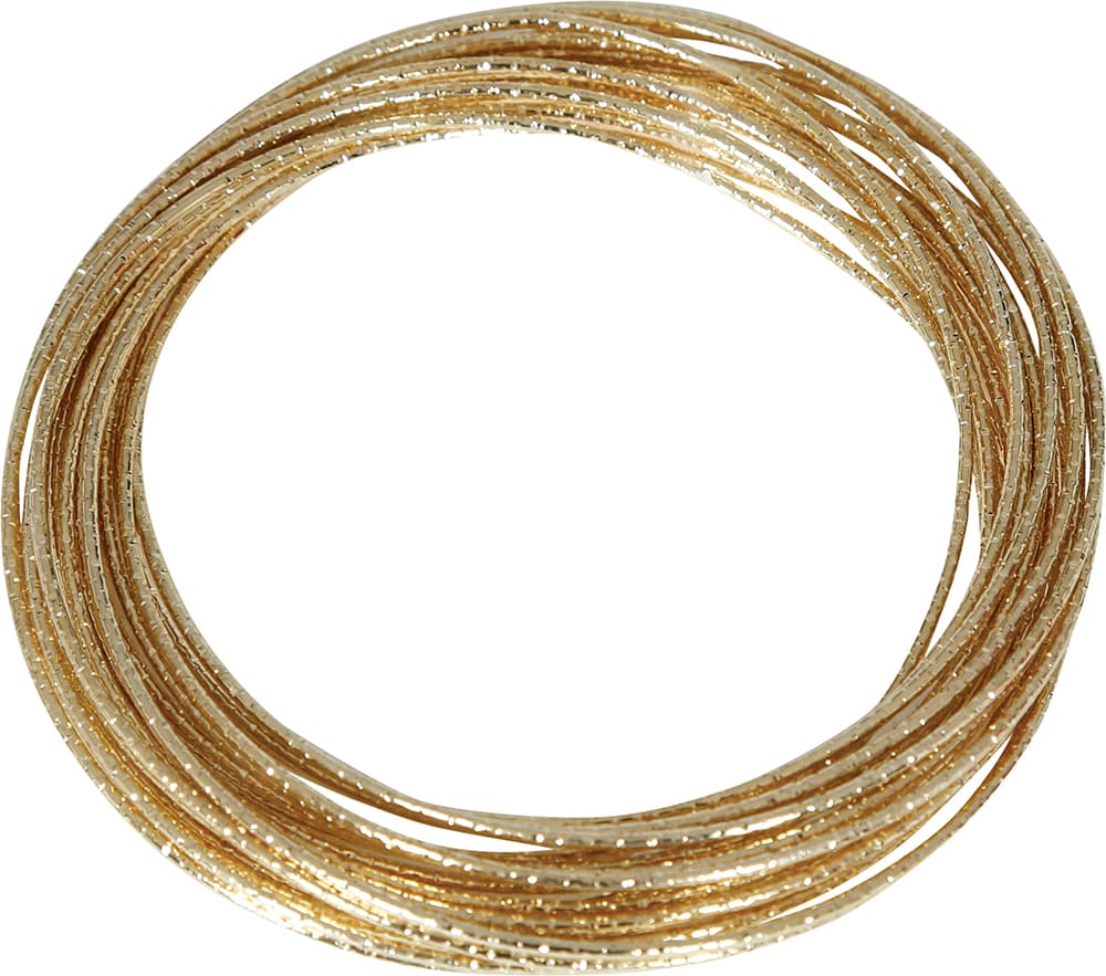 Guldfarvet armbånd bestående af 20 metalarmbånd, til voksne