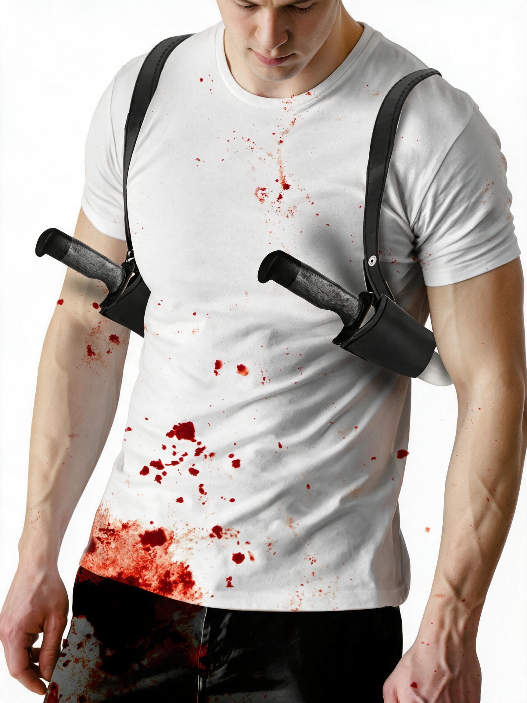 Skulderhylster med 2 knive