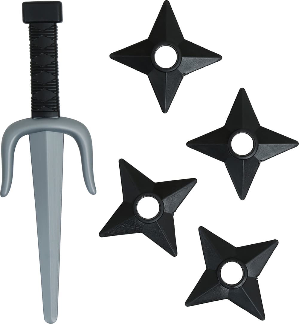 Ninjasæt med 5 dele, ca. 23,7 cm
