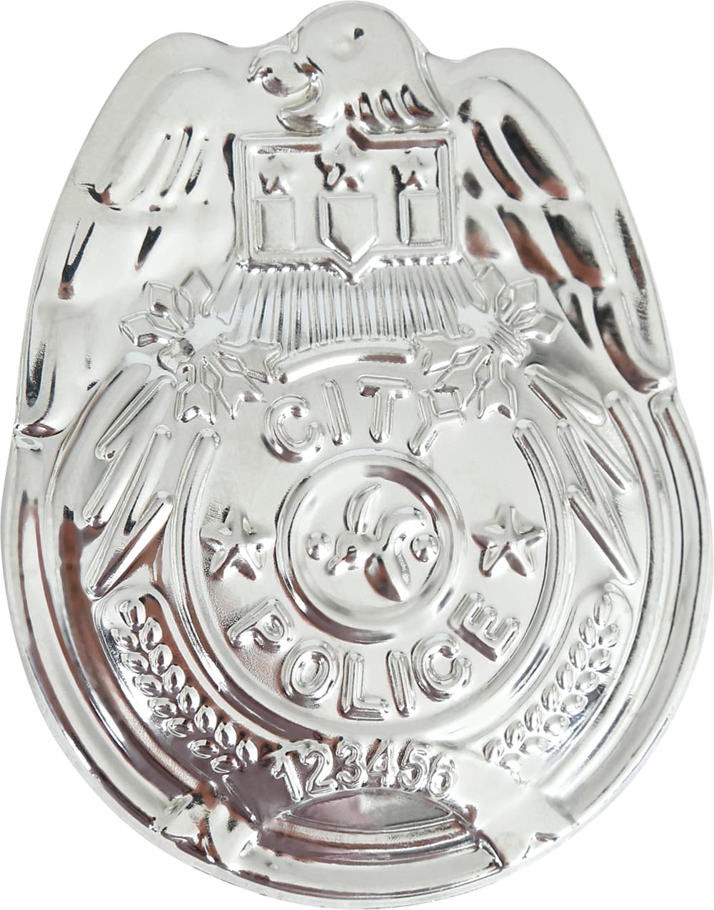 Politiskilt i metal, 7 cm, model 27298