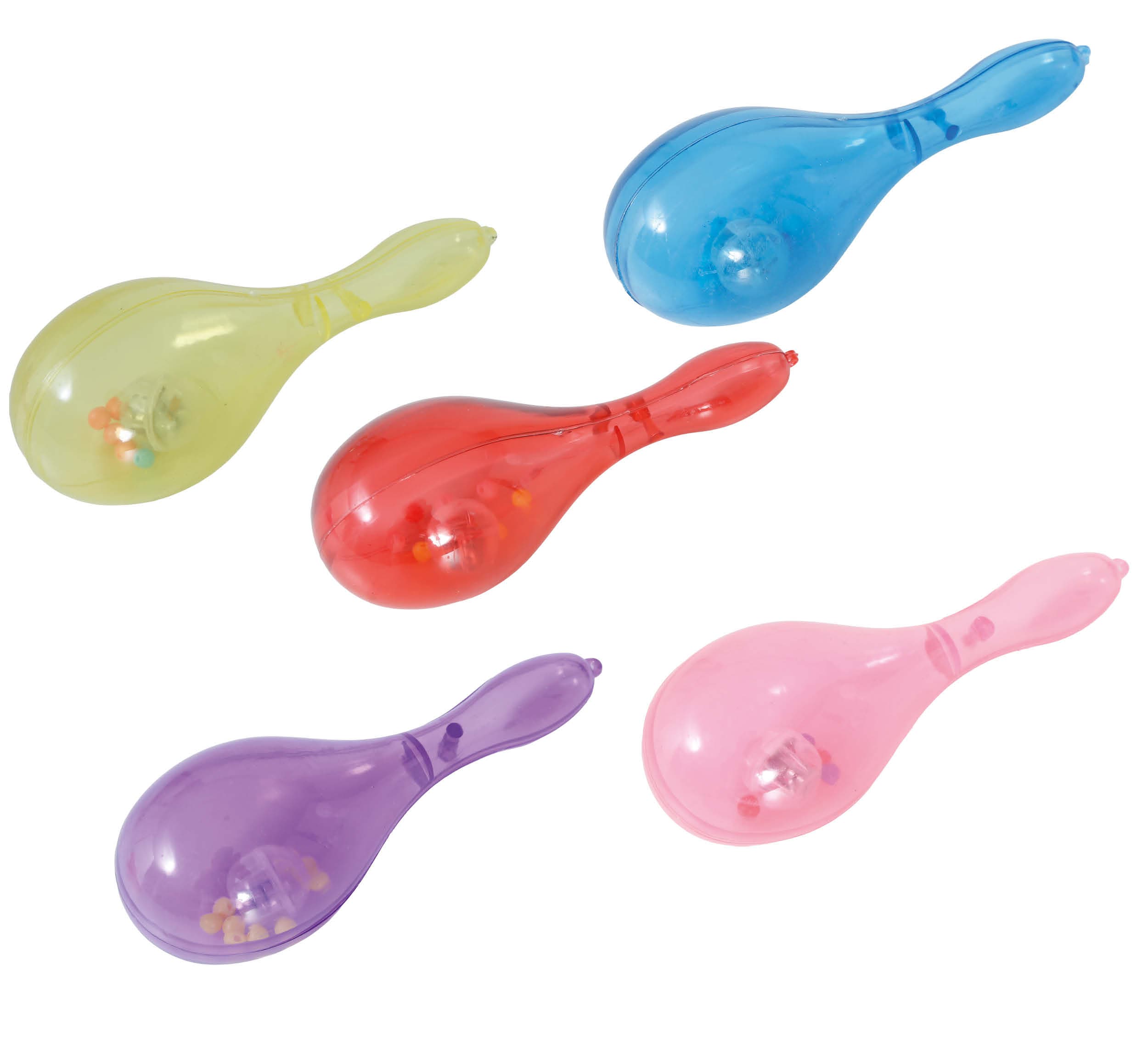 Assorteret maraca med lys, 15 cm