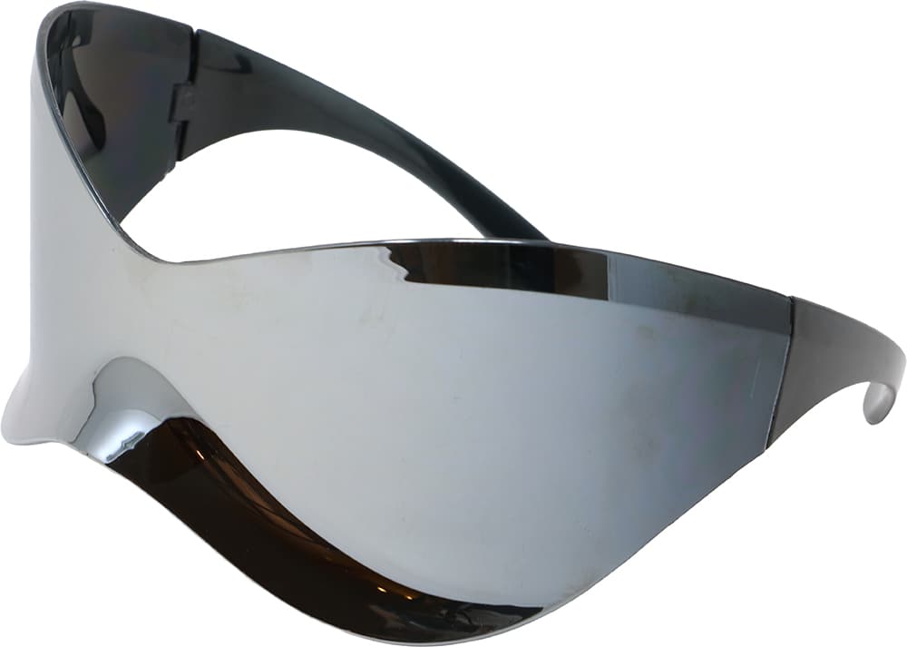 Futuristiske spejlbriller, sølv, model 27329