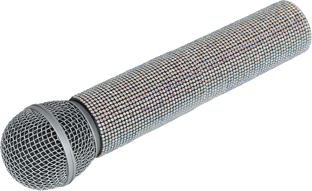 Mikrofon med glimmer 21 cm