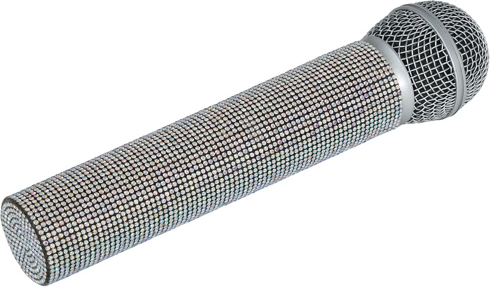 Mikrofon med glimmer 21 cm