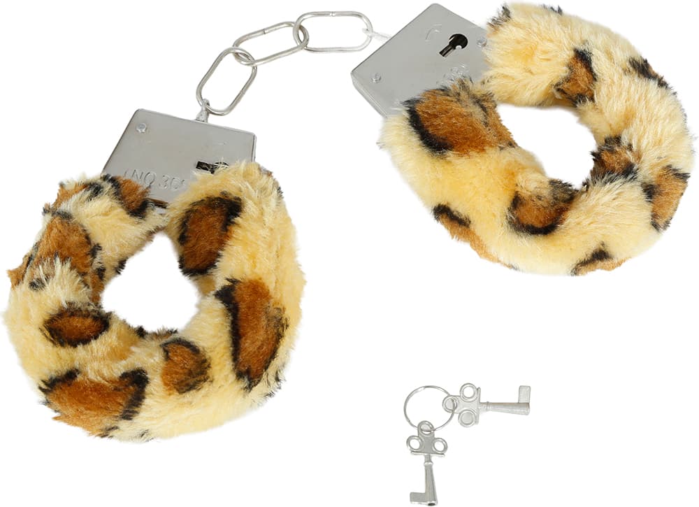 Håndjern med leopardmønster til voksne