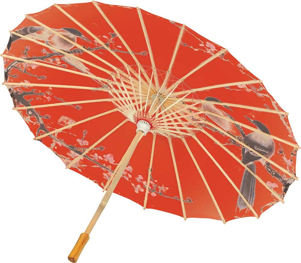 Rød japansk parasol 82 cm