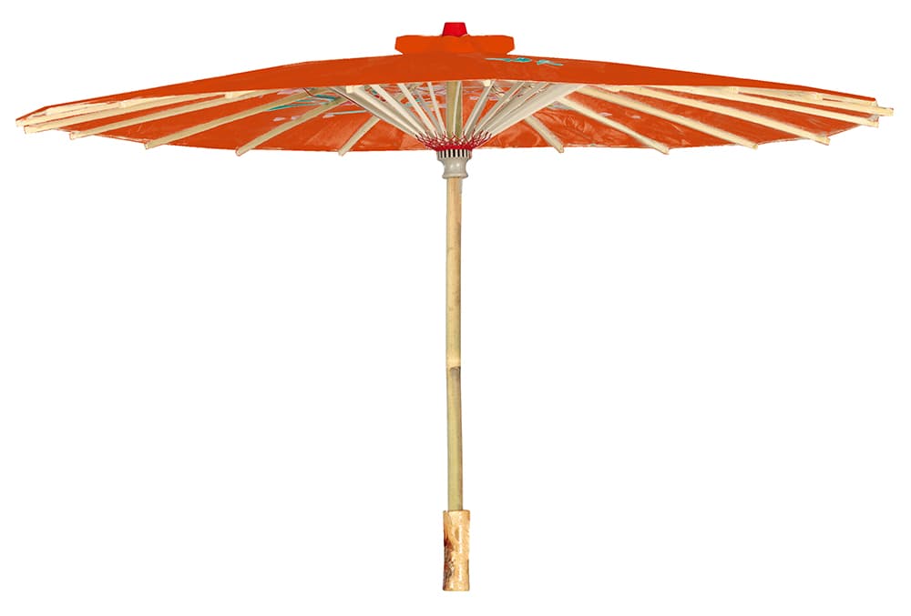 Rød japansk parasol 82 cm