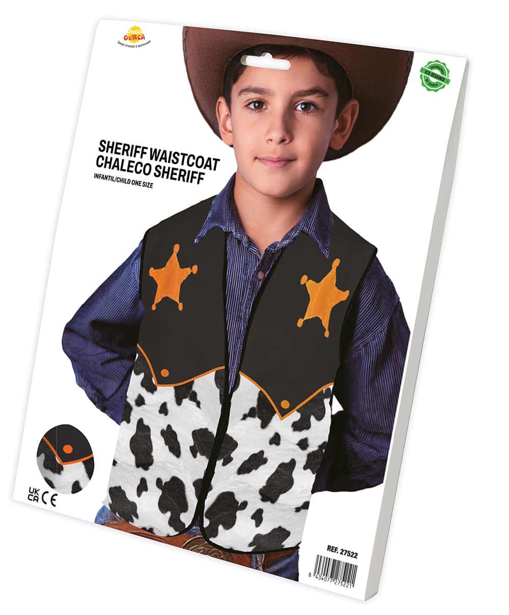 Sheriff-cowboyvest til børn