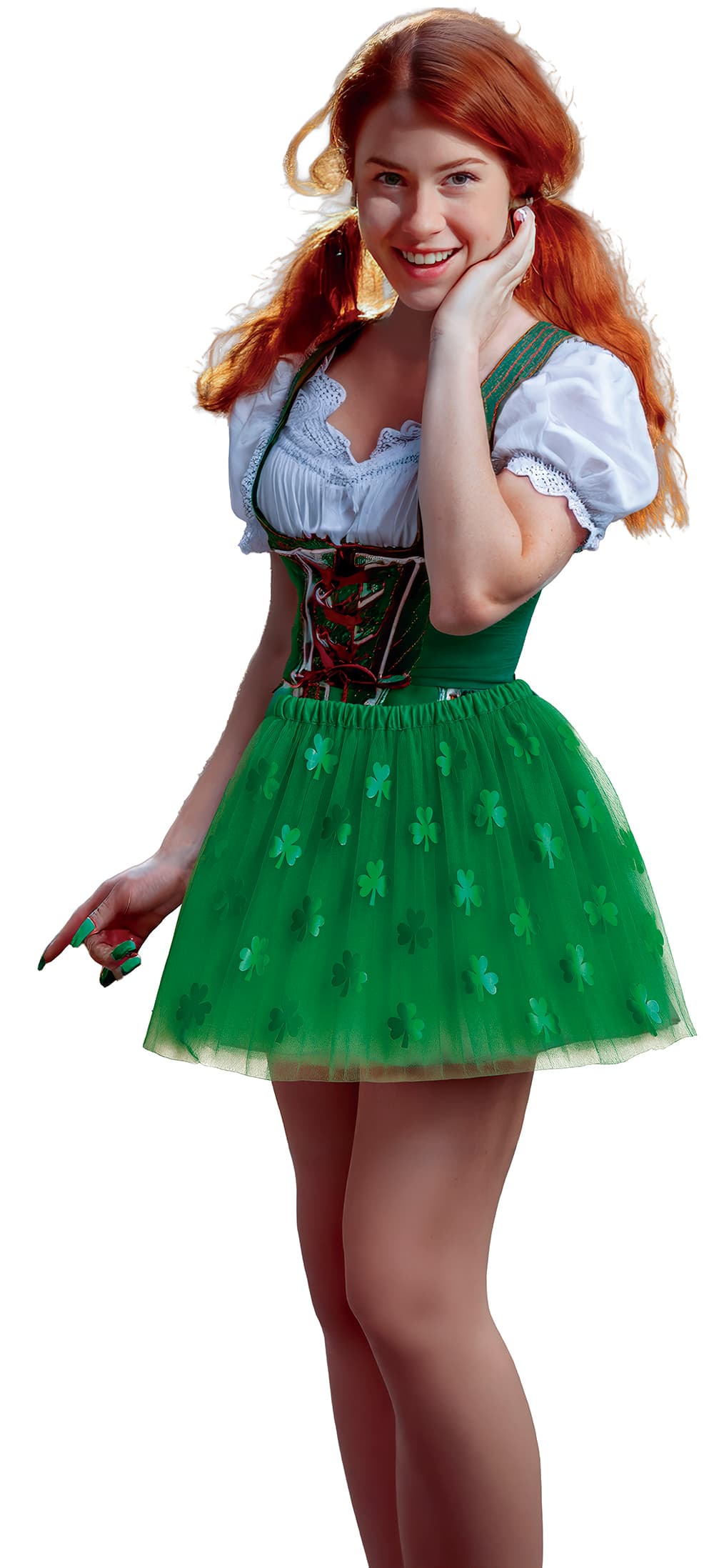 St. Patrick-tutu til voksne, 40 cm