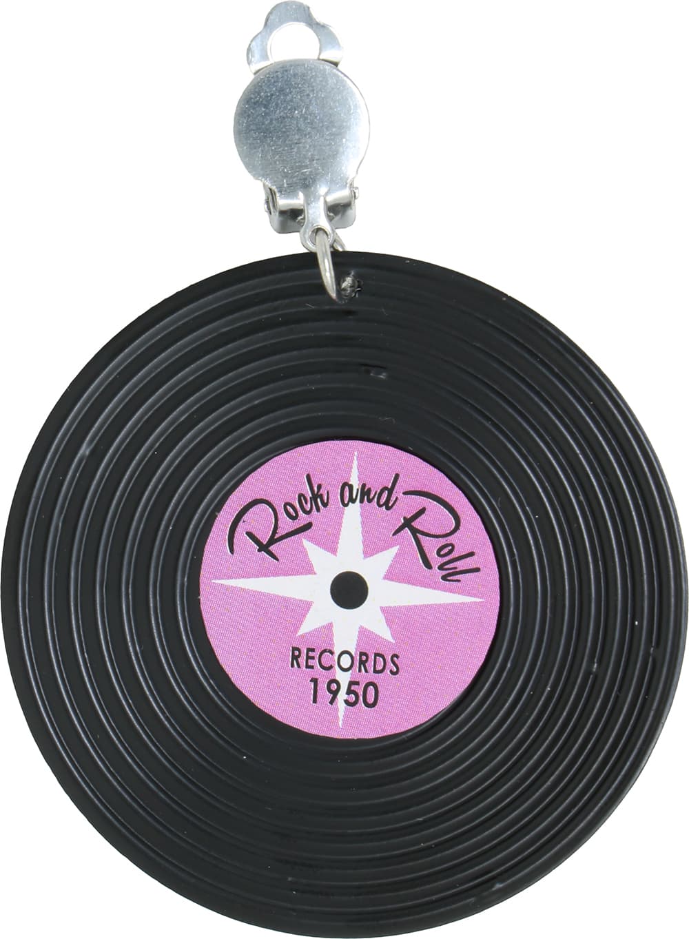 Vinylplade-øreringe, 5 cm