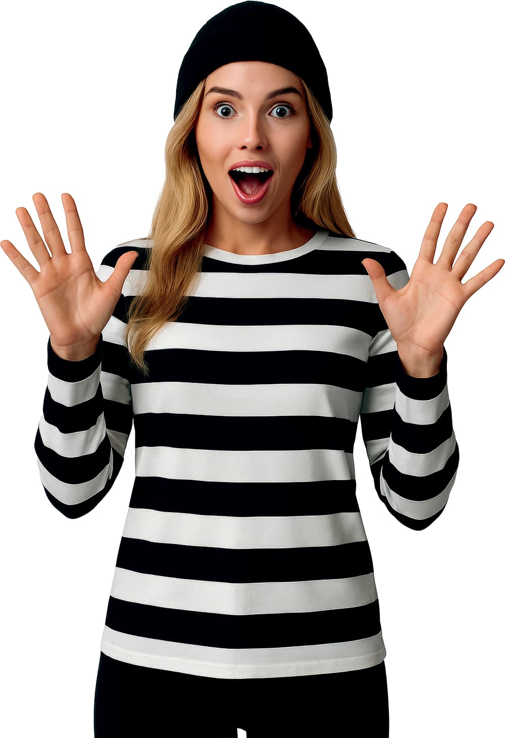 Stribet T-shirt til voksne, model 27561