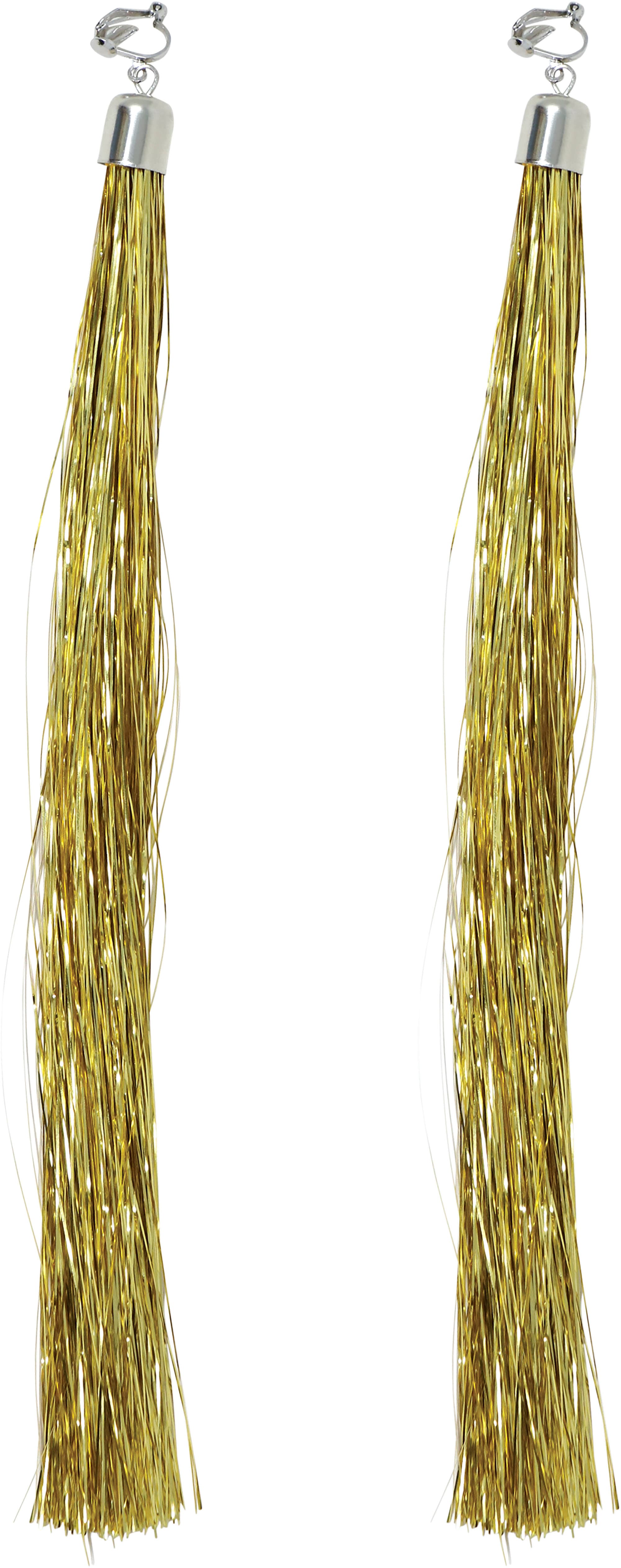 Frynseøreringe, guld, 20 cm