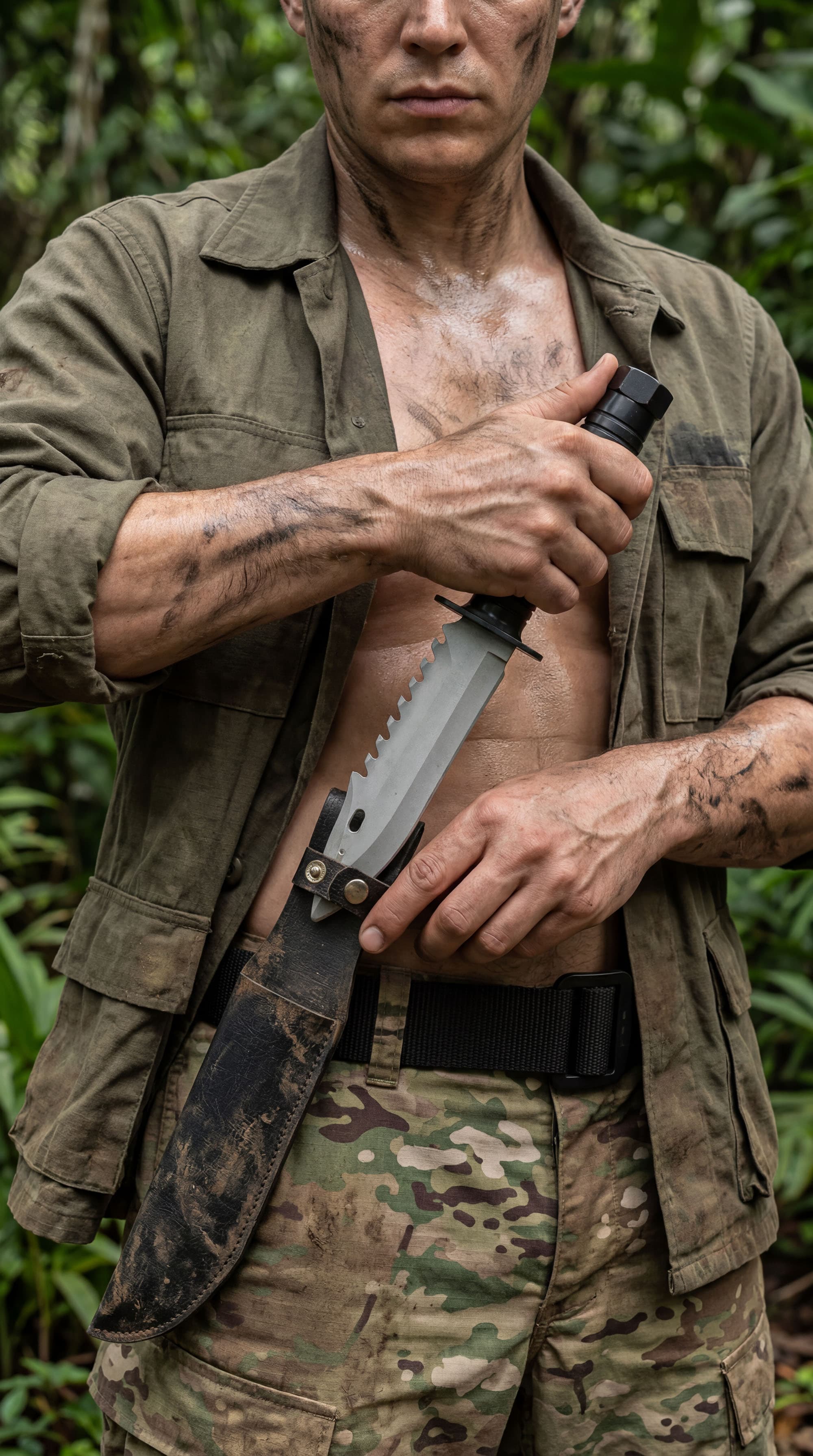 Machete med PVC-skede, 25 cm