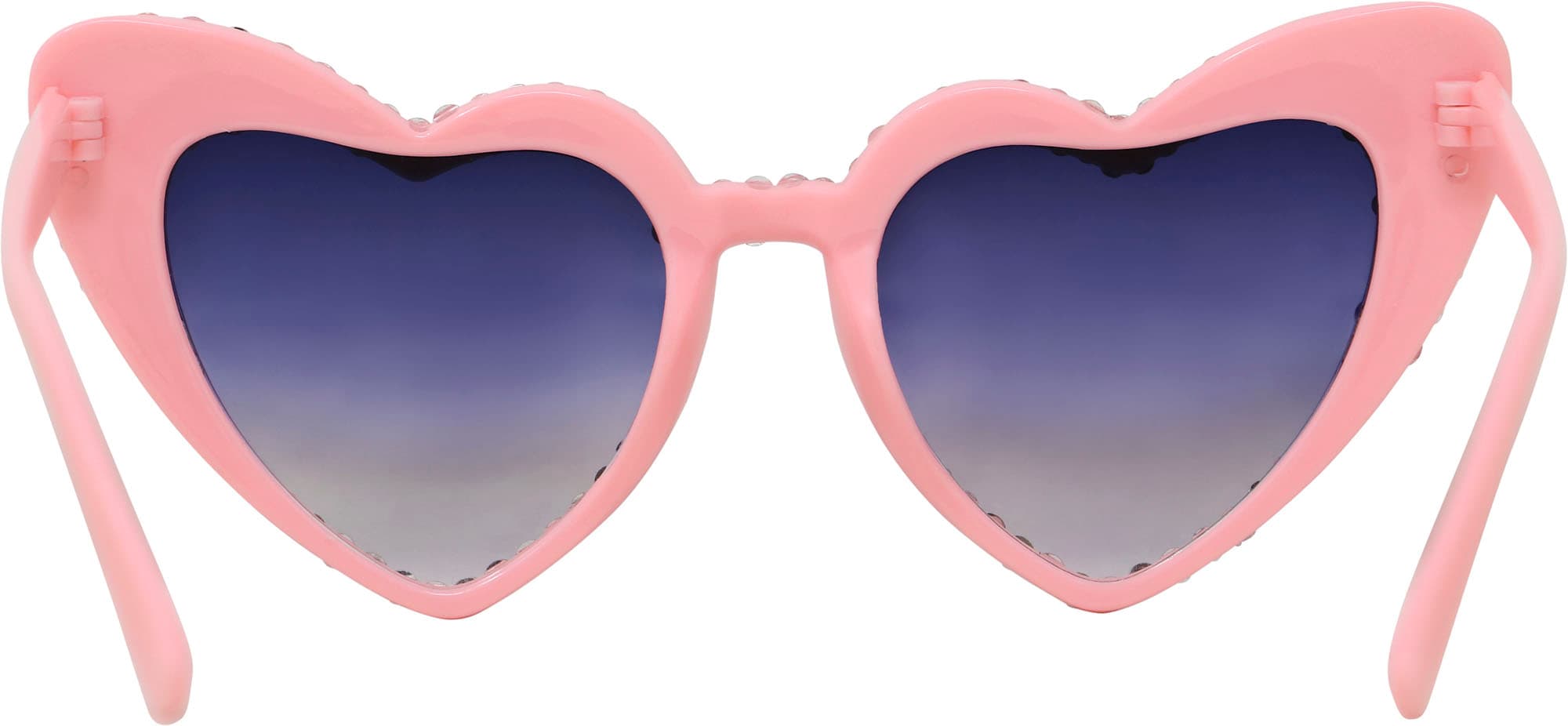 Hjertebriller med rhinsten, pink, model 27696